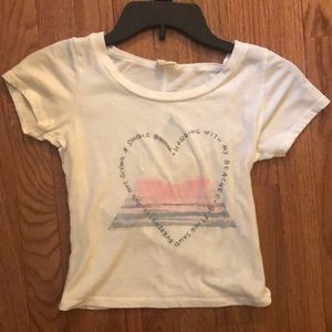 Hollister graphic crop tee